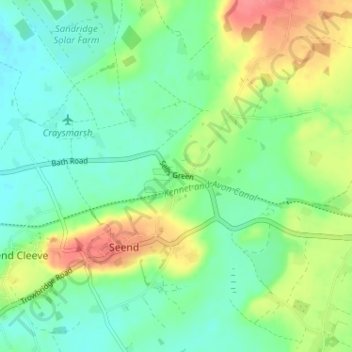 Sells Green topographic map, elevation, terrain