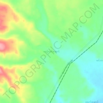 Meit Lin Chaung topographic map, elevation, terrain