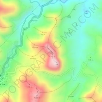 1300 topographic map, elevation, terrain