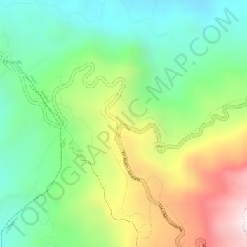 Chuguacal topographic map, elevation, terrain