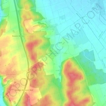 Dattenhausen topographic map, elevation, terrain