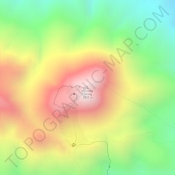 Mount Talang topographic map, elevation, terrain