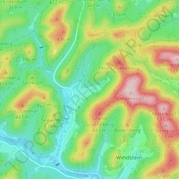 Kehlenhof topographic map, elevation, terrain