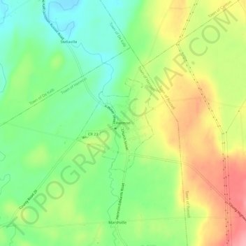 Hermon topographic map, elevation, terrain