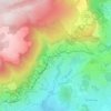 Les Chauves topographic map, elevation, terrain