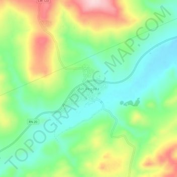 Aïn Reggada topographic map, elevation, terrain
