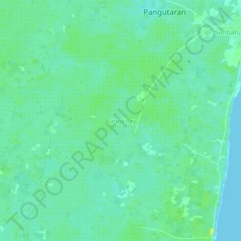 Bangkilay topographic map, elevation, terrain