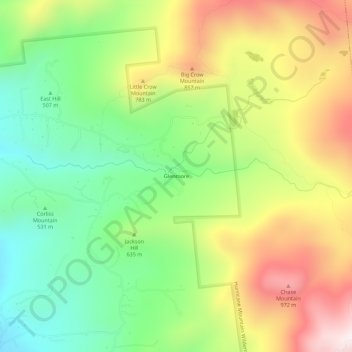 Glenmore topographic map, elevation, terrain