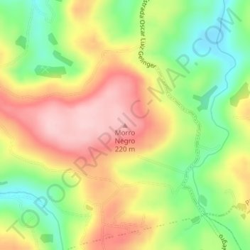 Morro Negro topographic map, elevation, terrain