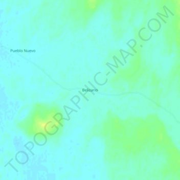 Belizario topographic map, elevation, terrain