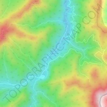 Cataloochee topographic map, elevation, terrain