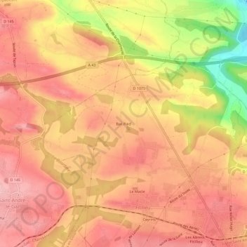 Bas Pied topographic map, elevation, terrain