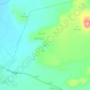Thamar topographic map, elevation, terrain