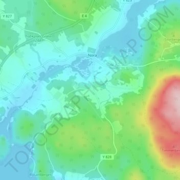 Bredsätter topographic map, elevation, terrain