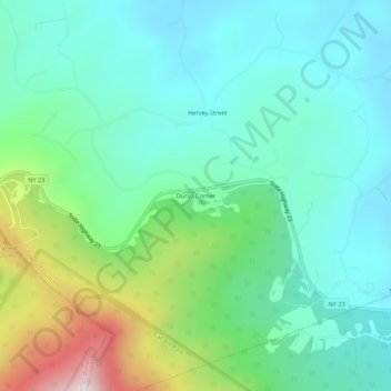 Durso Corner topographic map, elevation, terrain