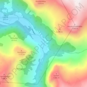 Fonn topographic map, elevation, terrain