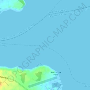 Tatamagouche Bay topographic map, elevation, terrain