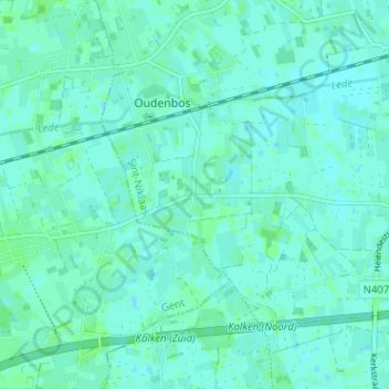 Molenhoek topographic map, elevation, terrain