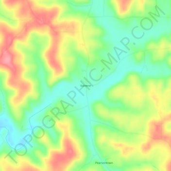 Valeene topographic map, elevation, terrain