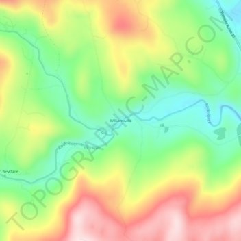 Williamsville topographic map, elevation, terrain