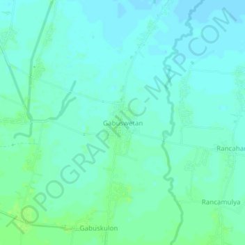 Gabuswetan topographic map, elevation, terrain
