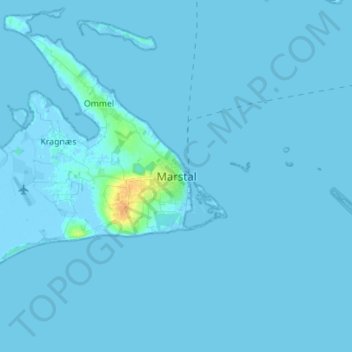 Marstal topographic map, elevation, terrain