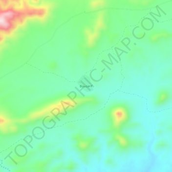 Bouzarif topographic map, elevation, terrain