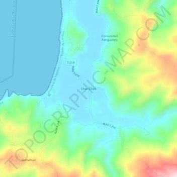 Chan Chan topographic map, elevation, terrain