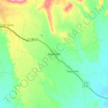 Apamate topographic map, elevation, terrain