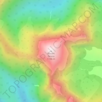 Mount Grono topographic map, elevation, terrain