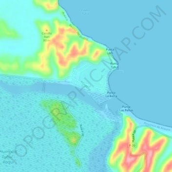 Tubul topographic map, elevation, terrain
