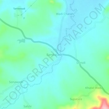Bambavade topographic map, elevation, terrain
