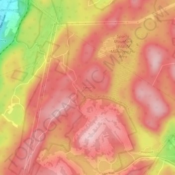 Edison topographic map, elevation, terrain