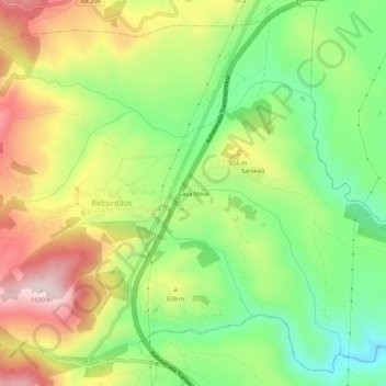 Casa Nova topographic map, elevation, terrain