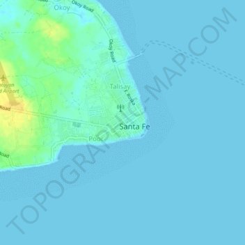 Poblacion topographic map, elevation, terrain