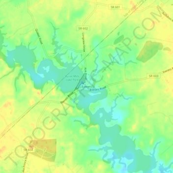 Everets topographic map, elevation, terrain