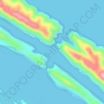 Horizontal Falls topographic map, elevation, terrain
