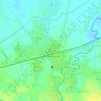 Gondang topographic map, elevation, terrain