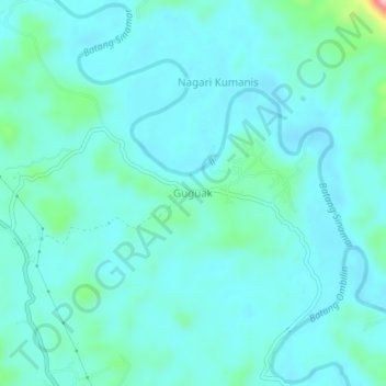 Guguak topographic map, elevation, terrain
