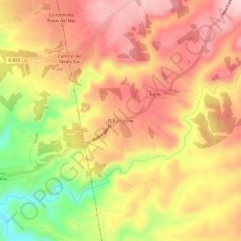 El Bochinche topographic map, elevation, terrain