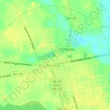 Lake Irma Dam topographic map, elevation, terrain