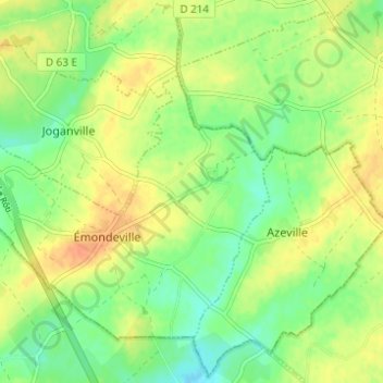 Le Gros Chêne topographic map, elevation, terrain