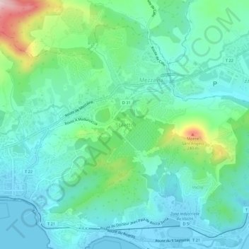 Stiletto topographic map, elevation, terrain