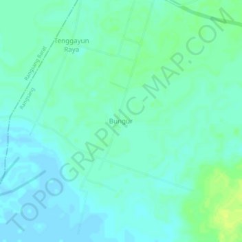 Bungur topographic map, elevation, terrain