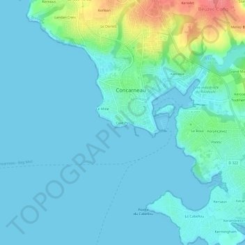 Coat Pin topographic map, elevation, terrain