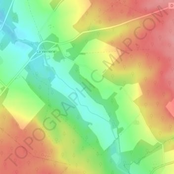 Les Marats topographic map, elevation, terrain