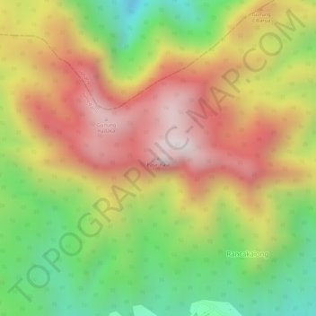 Pasir Raja topographic map, elevation, terrain