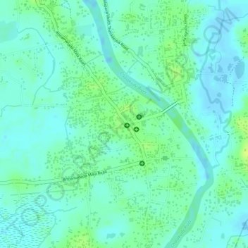 annamanada topographic map, elevation, terrain
