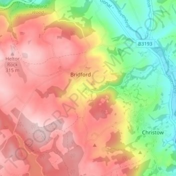 Poole Cottages topographic map, elevation, terrain