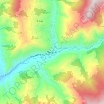 Chirgoan topographic map, elevation, terrain